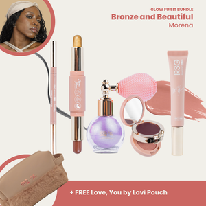 RSG Ready Set Glow l Glow Fur It Bundle w/ Lovi Pouch | MakeUp Cosmetic Set |