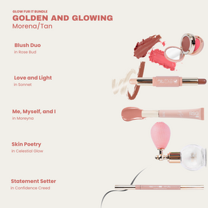 RSG Ready Set Glow l Glow Fur It Bundle w/ Lovi Pouch | MakeUp Cosmetic Set |