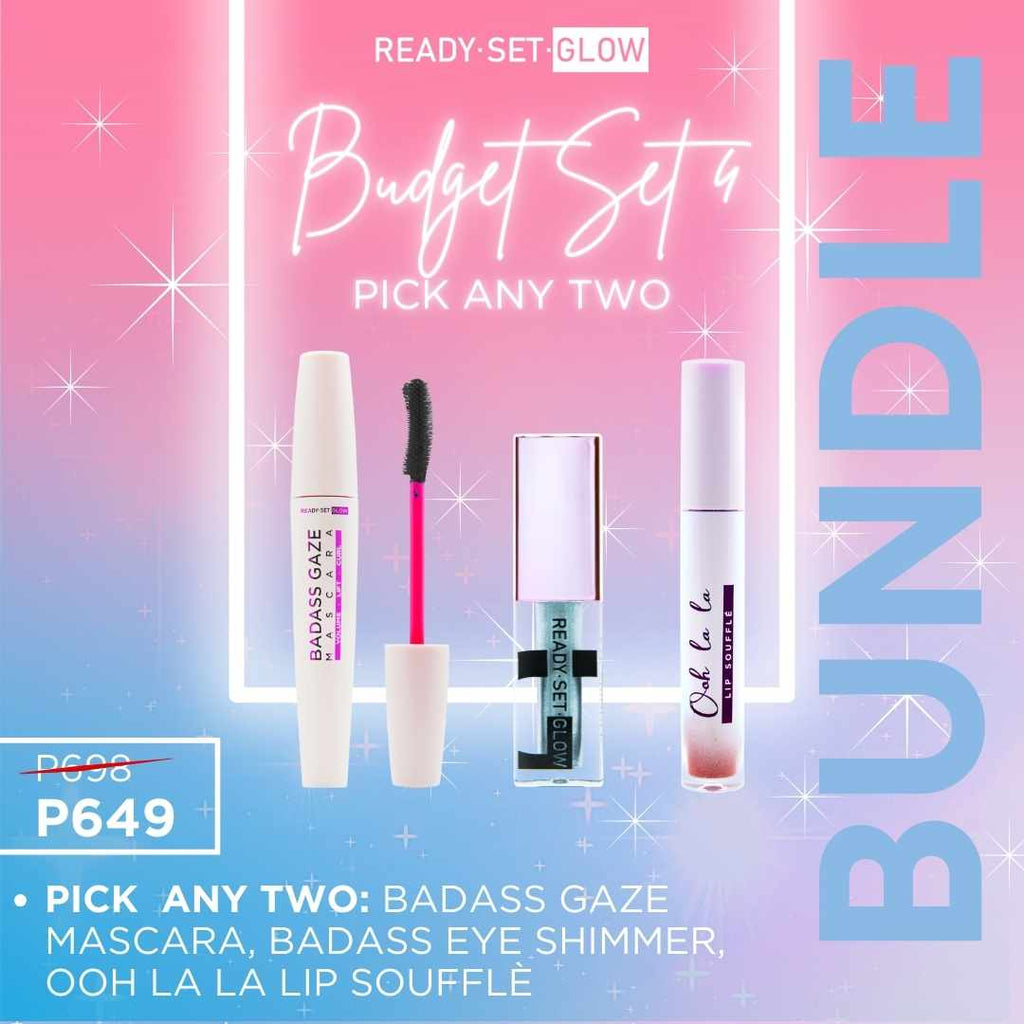 Budget Set 4 (Mascara + Shimmer or Lip Souffle) - Ready Set Glow PH