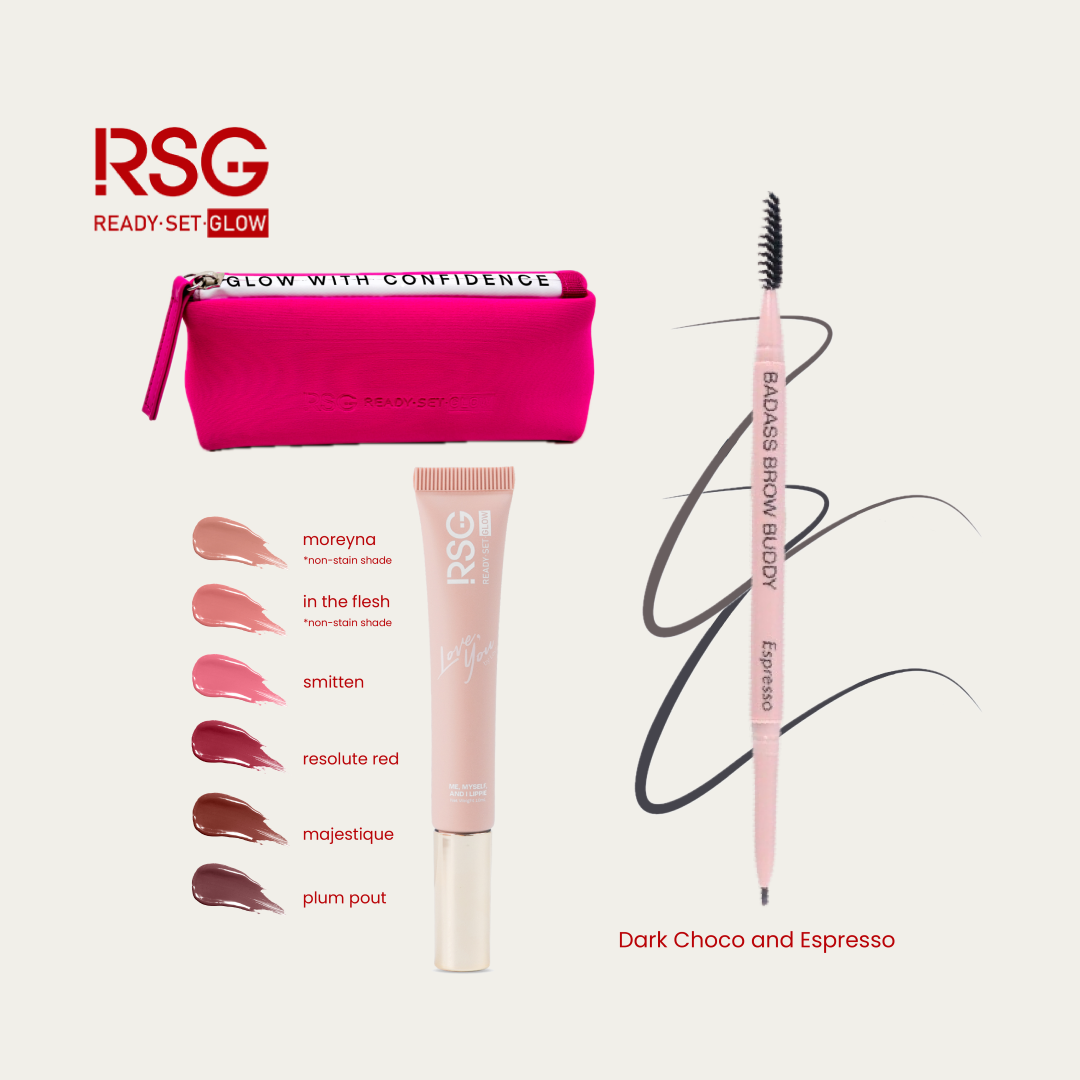 RSG Glam-to-Go Bundle in Pink | Multi Use Lip Treat | Brow Pencil | Christmas Bundle