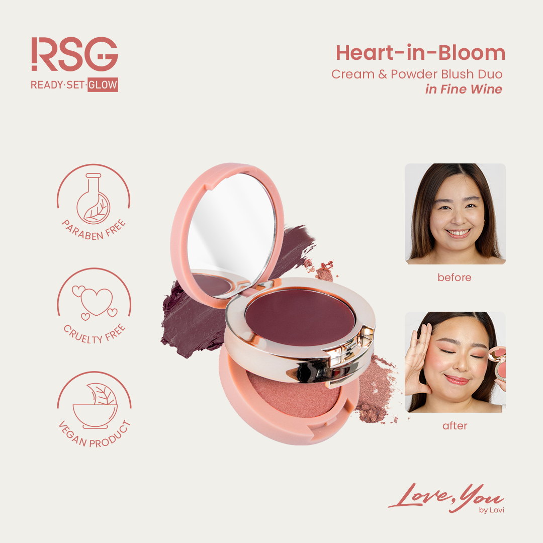 RSG x LOVI Heart-in-Bloom Cream and Powder Blush Duo - Love,You by Lovi