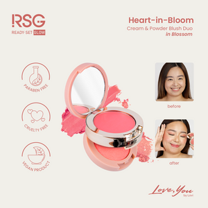 RSG x LOVI Heart-in-Bloom Cream and Powder Blush Duo - Love,You by Lovi