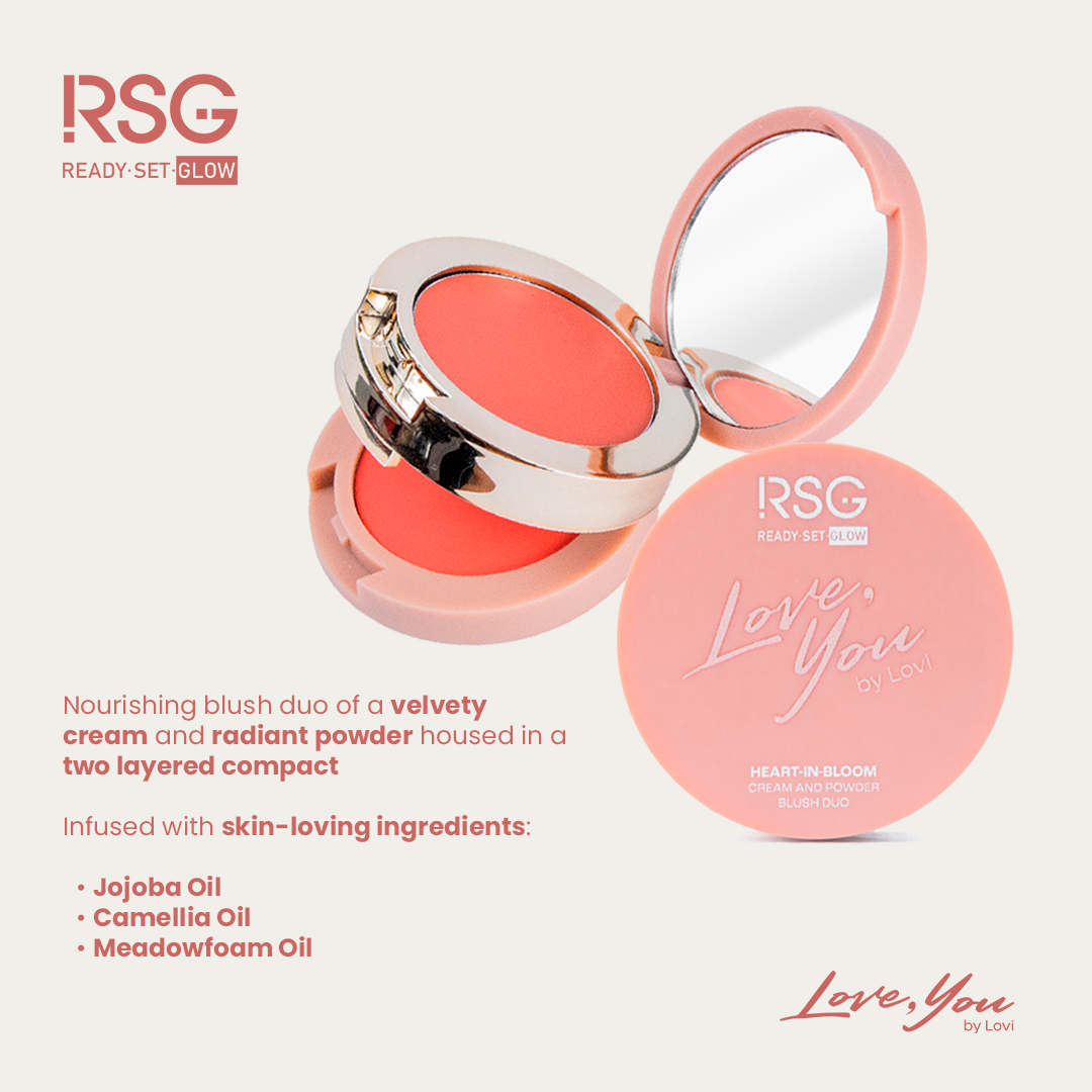 RSG Ready Set Glow Sculpt and Glow Set l Contour Stick l Blush Duo l Lovi Fur Pouch