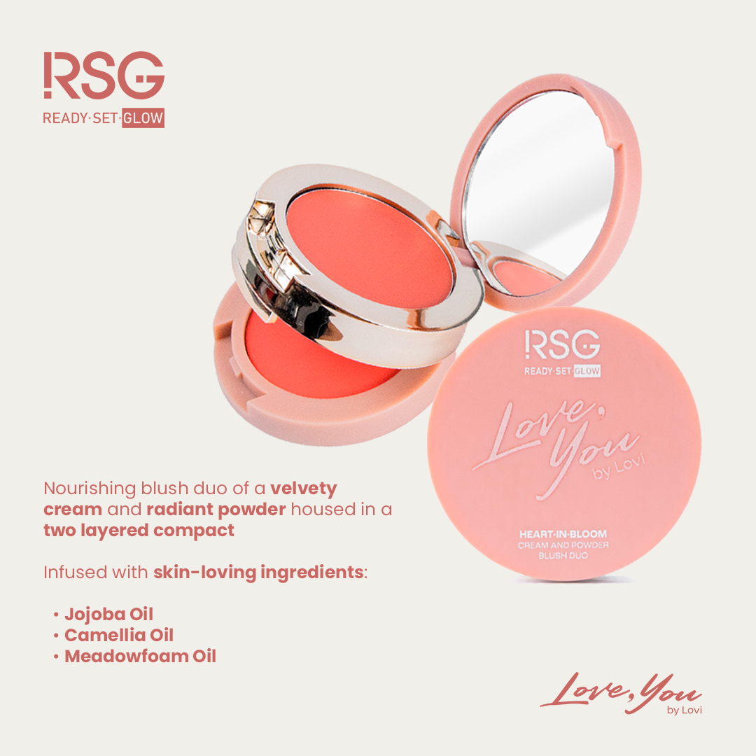 RSG x LOVI Heart-in-Bloom Cream and Powder Blush Duo - Love,You by Lovi